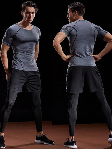 Men's Quick Dry Compression Running T-Shirt for Sports - Estalios